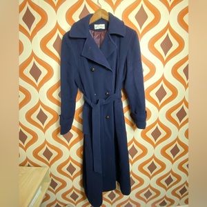 Navy blue trench coat size small